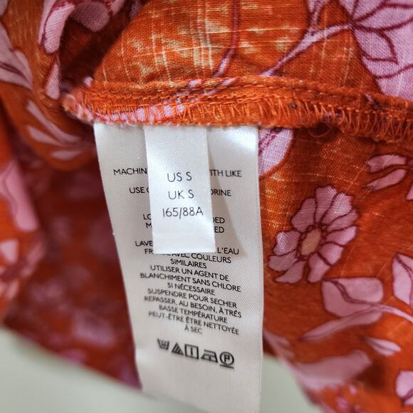 Freee People Miss Daisy floral printed ruffle smock blouse woman's size medium - Picture 11 of 13